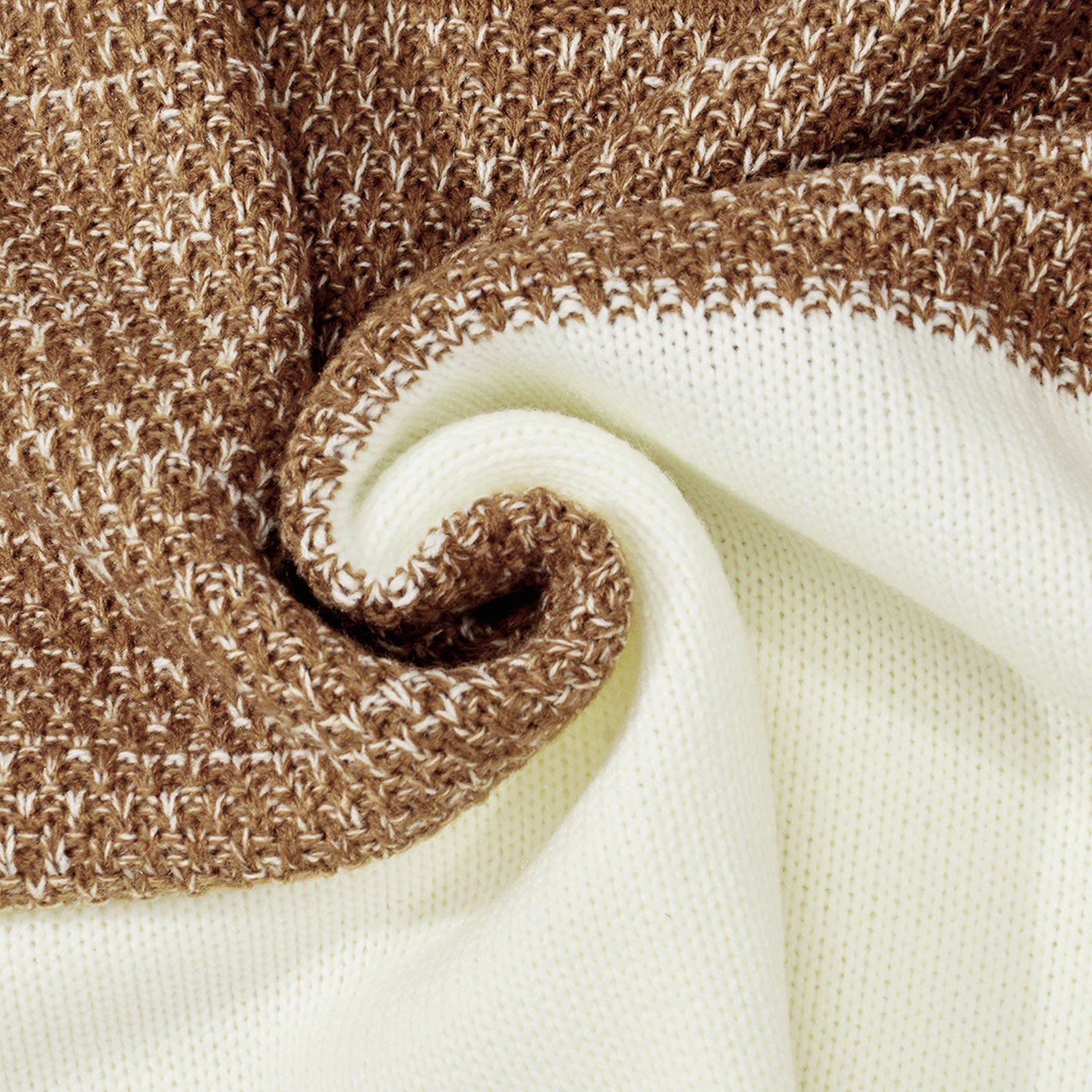 Trendy Cable Knit Pullover – Men’s Casual Long Sleeve Color Block Sweater Fashion