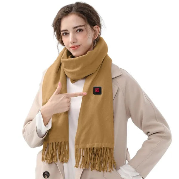 Winter Heated Scarf – USB Electric Neck Warmer for Outdoor Comfort Fashion