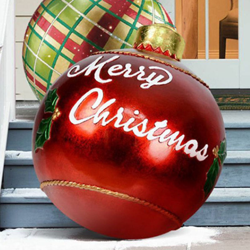 Large 60CM PVC Christmas Ball – Inflatable Xmas Ornament for Yard or Tree Home