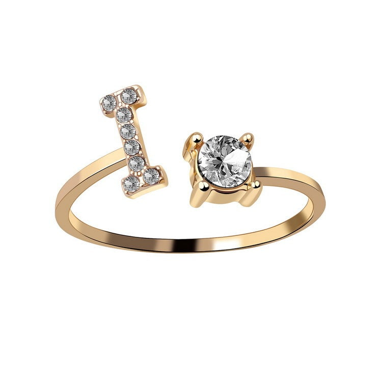 Personalized A–Z Letter Ring – Adjustable Fashion Jewelry for Women Fashion
