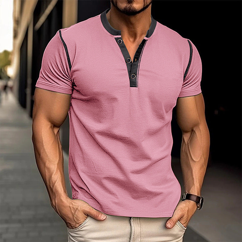 Classic V-Neck Polo – Lightweight Short-Sleeve Summer T-Shirt for Menmens polo Fashion