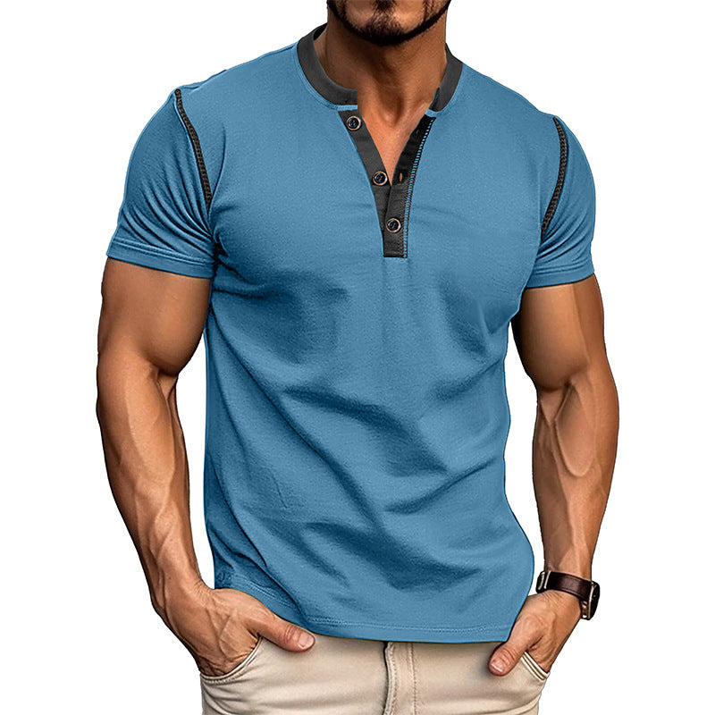 Classic V-Neck Polo – Lightweight Short-Sleeve Summer T-Shirt for Menmens polo Fashion