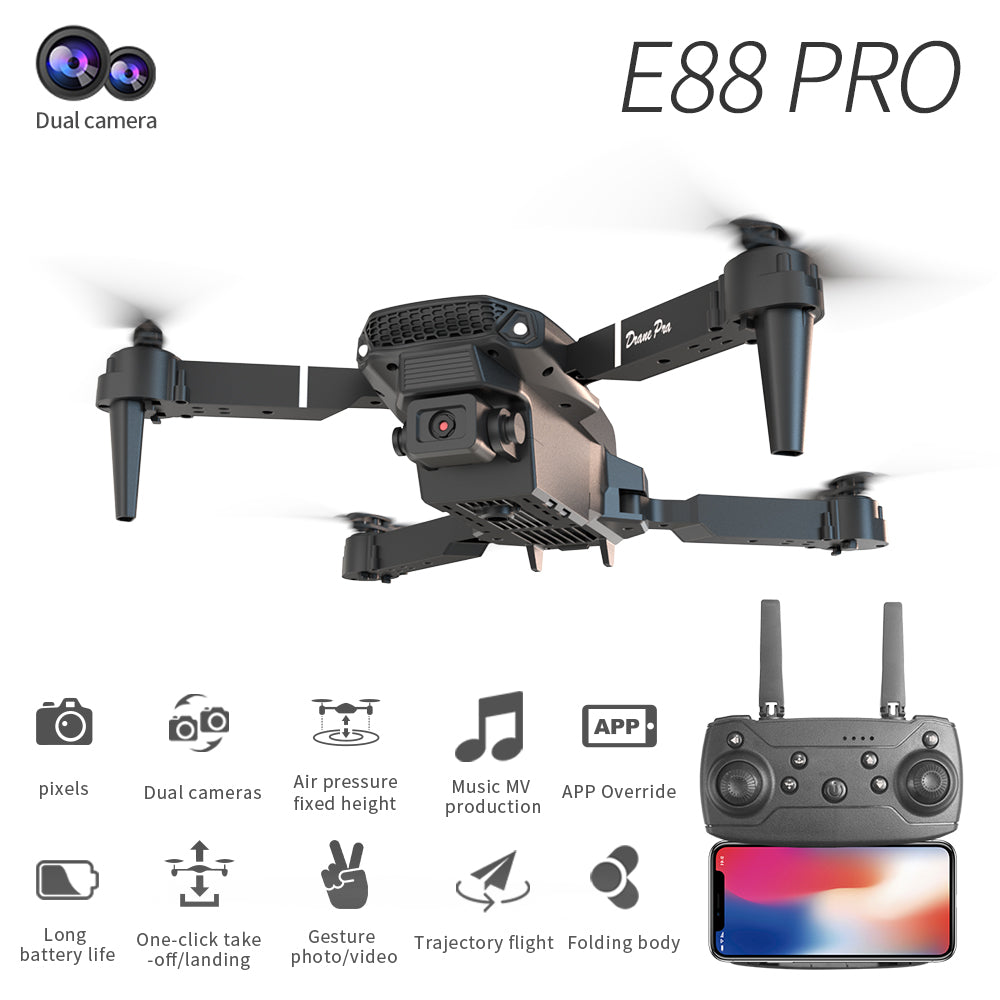 E88 Dual Camera Drone – WiFi FPV, Foldable & Beginner-Friendly