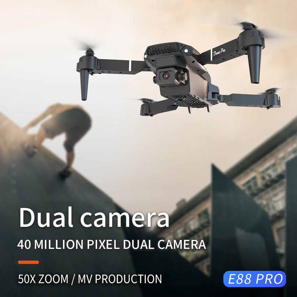 E88 Dual Camera Drone – WiFi FPV, Foldable & Beginner-Friendly