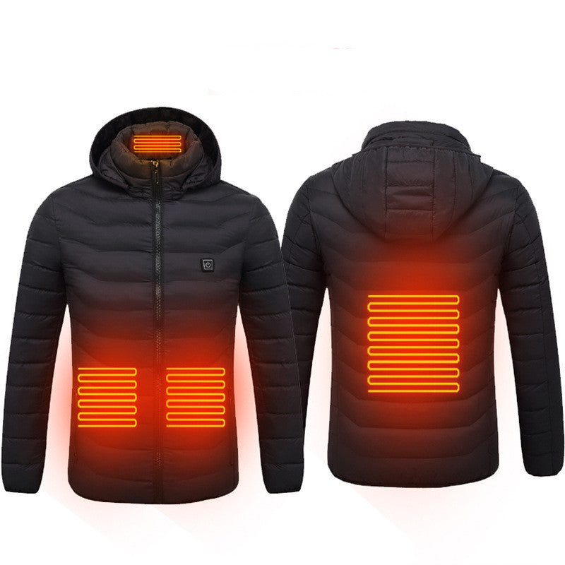 Rechargeable Heated Jacket for Men – Winter Thermal Coat with USB Power Heating Pads Fashion