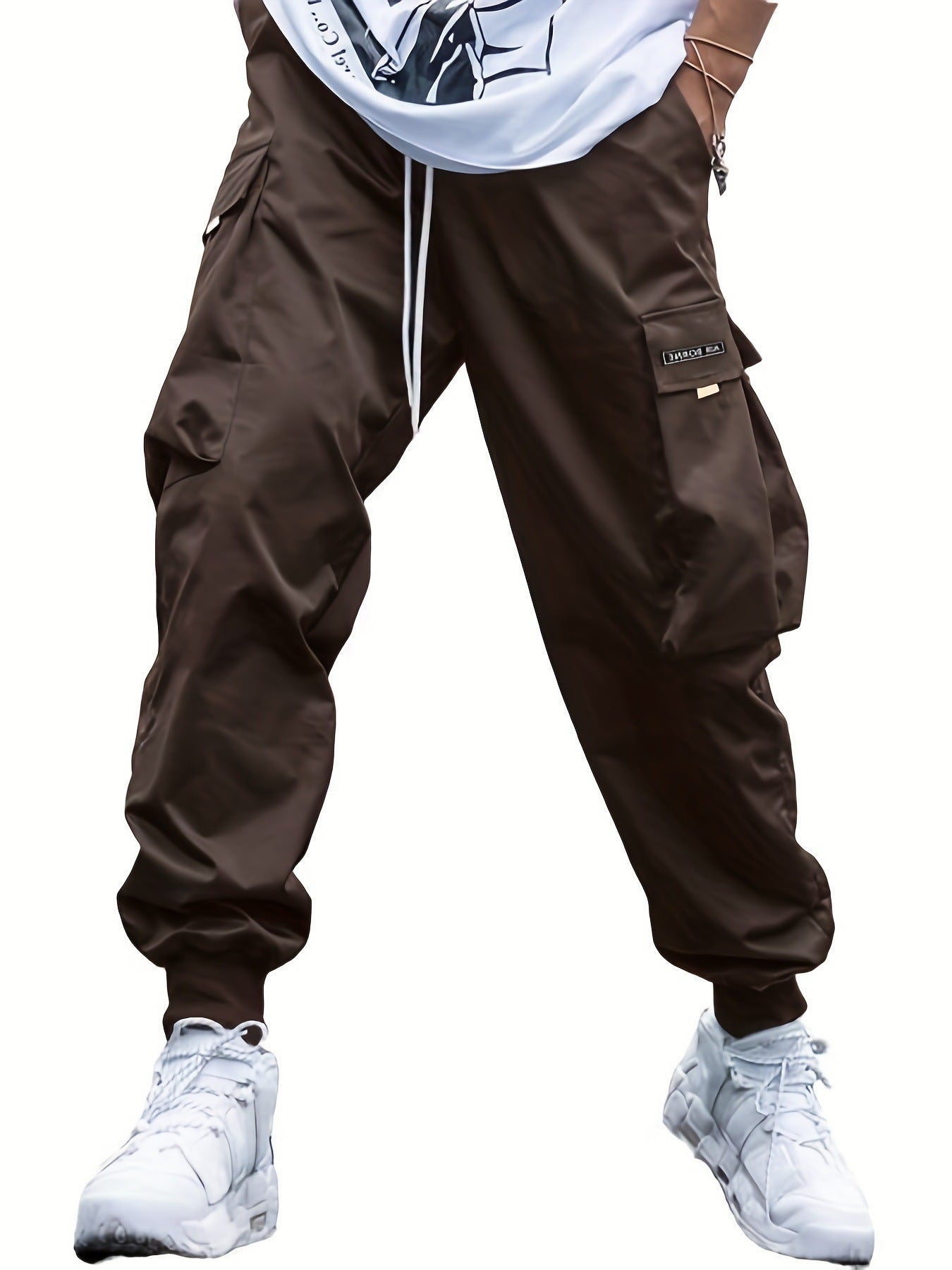 rendy Cargo Pants for Men – Casual Outdoor Street Style with Drawstring Waist Fashion
