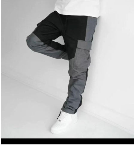 Men’s Cargo Trousers – Loose Fit Pants with Large Pocket Stitching Design Fashion
