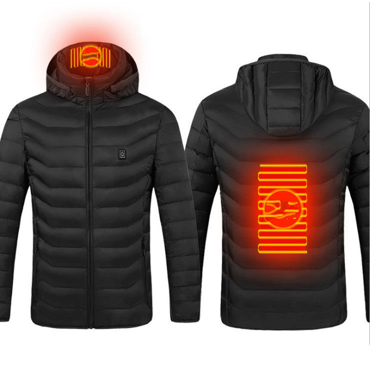 Rechargeable Heated Jacket for Men – Winter Thermal Coat with USB Power Heating Pads Fashion