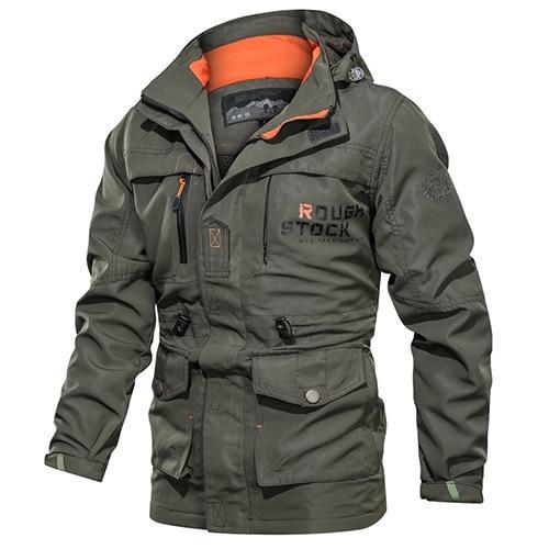 All-Season Men’s Jacket – Hooded Medium-Length Outdoor Plus Size Style Fashion