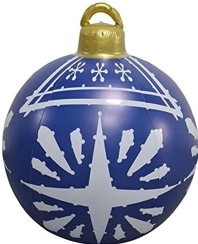 Large 60CM PVC Christmas Ball – Inflatable Xmas Ornament for Yard or Tree Home