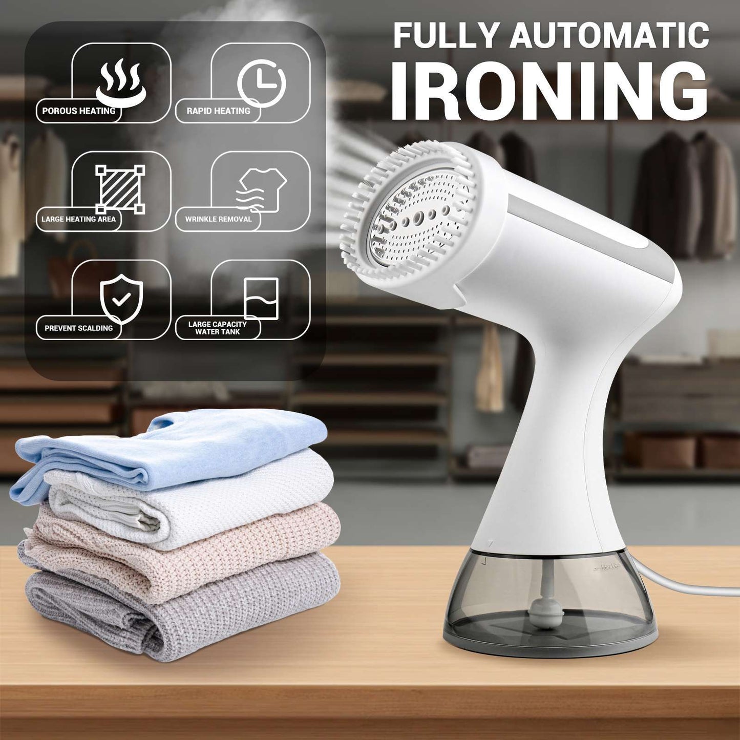 Mini Clothes Steamer – Lightweight, Fast-Heating & Easy to Use