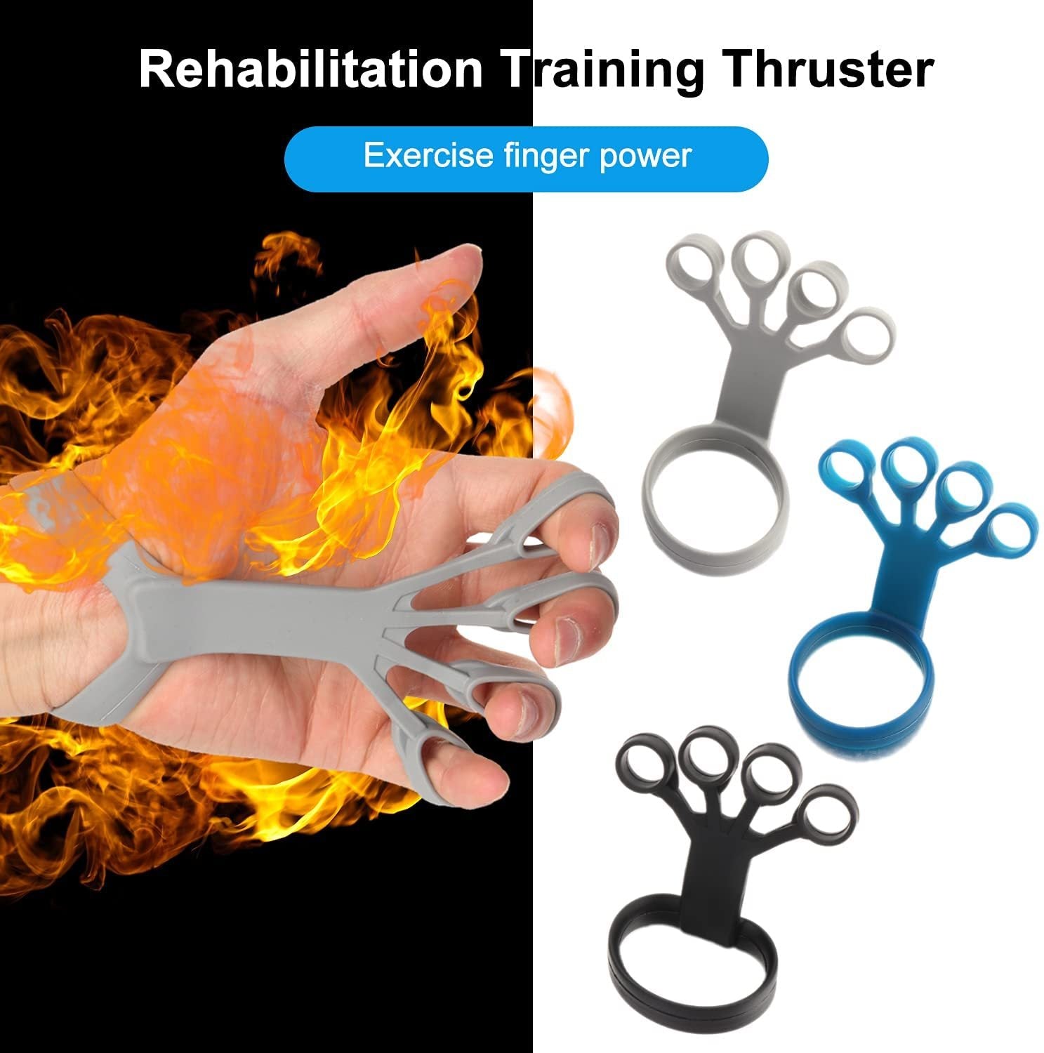 Silicone Finger Grip Trainer – Hand Exerciser for Strength, Rehab & Pain Relief Health