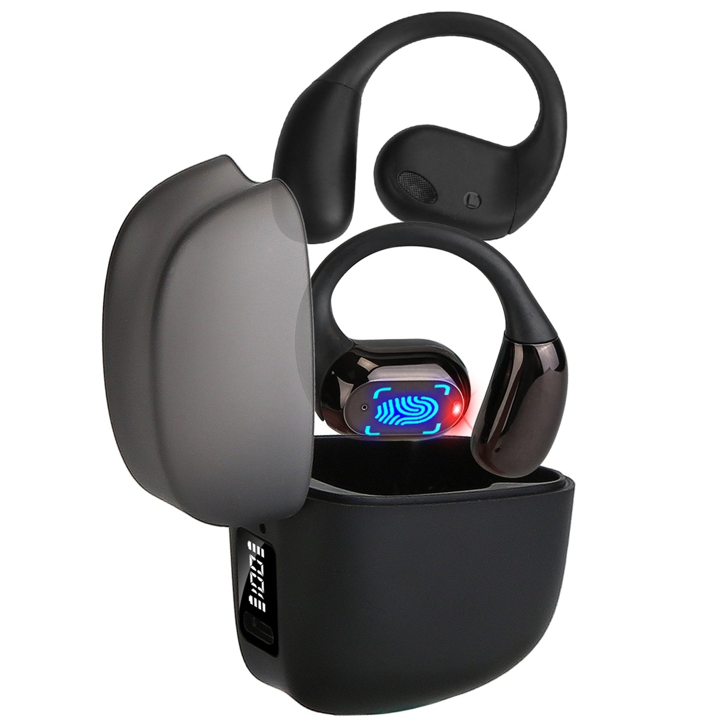 Wireless Open-Ear Sport Earbuds V5.4 – LED Display & Waterproof Headphones Electronics