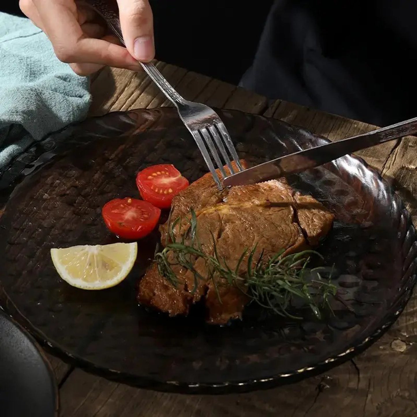 Premium Stainless Steel Cutlery Set – Fork Knife Spoon Teaspoon 4-Piece - USA