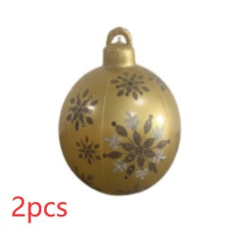 Large 60CM PVC Christmas Ball – Inflatable Xmas Ornament for Yard or Tree Home