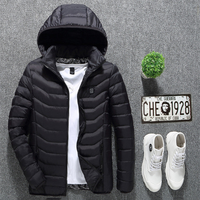Rechargeable Heated Jacket for Men – Winter Thermal Coat with USB Power Heating Pads Fashion