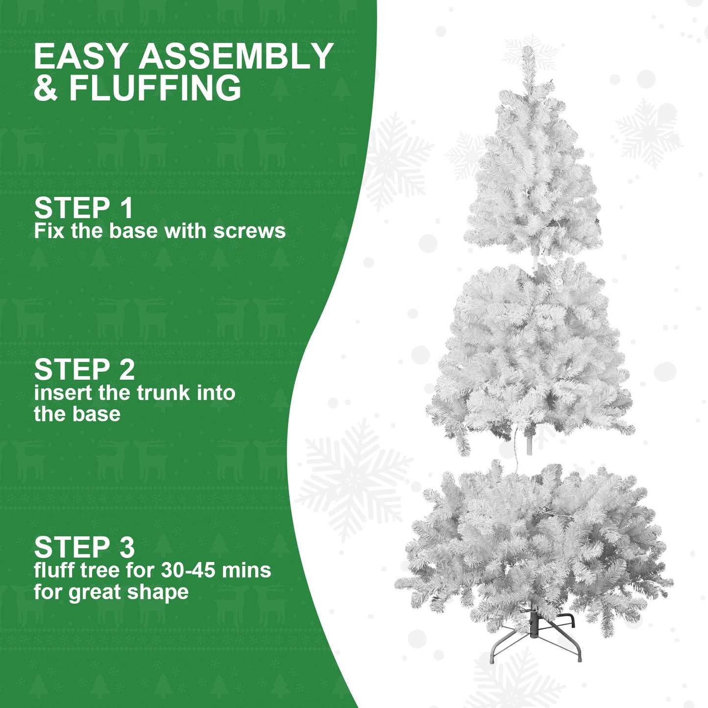 Realistic PVC Pine Christmas Tree – Perfect for Indoor Holiday Display Home