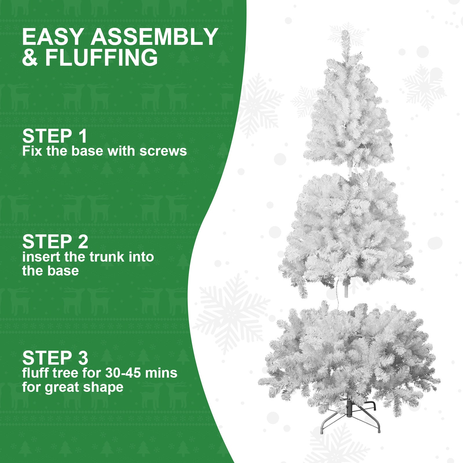Realistic PVC Pine Christmas Tree – Perfect for Indoor Holiday Display Home