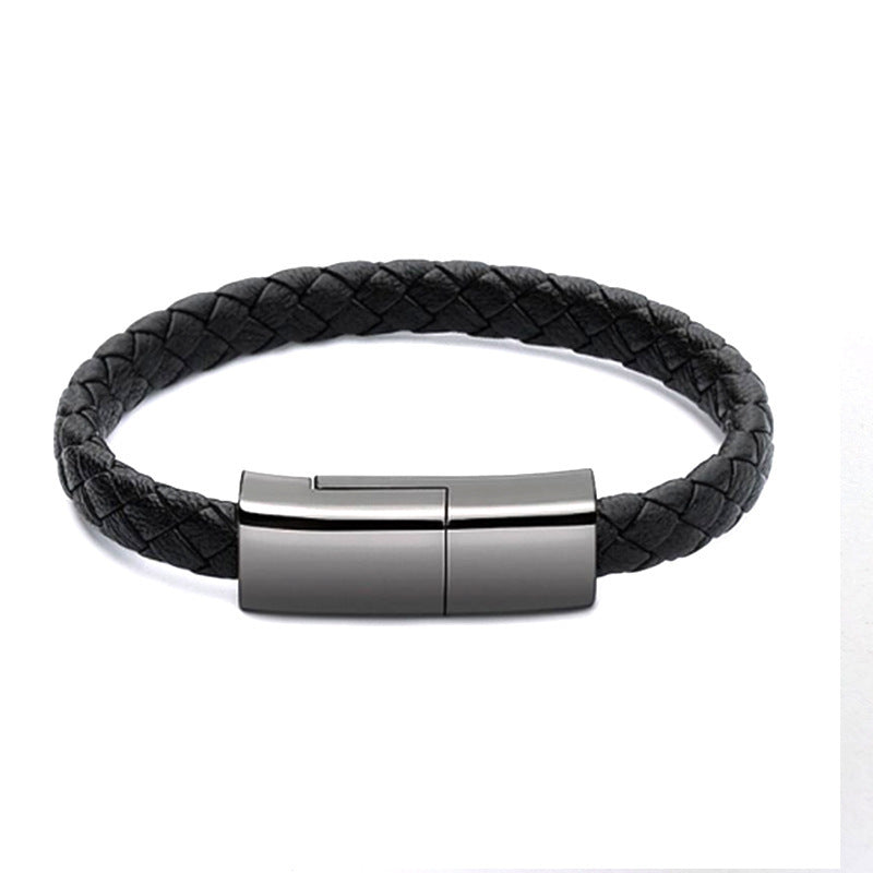 Fashion USB Bracelet – Portable Charging Cable for iPhone 14/13 & Type-C Phones Fashion
