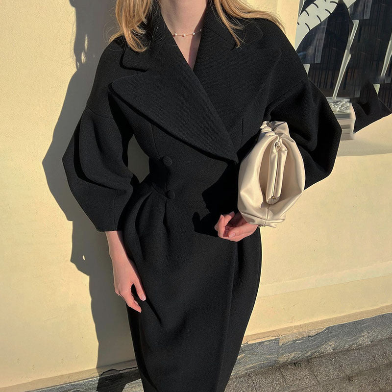 Oversized Long Coat – Women’s Double-Breasted Winter Trench for Casual Chic Style Fashion