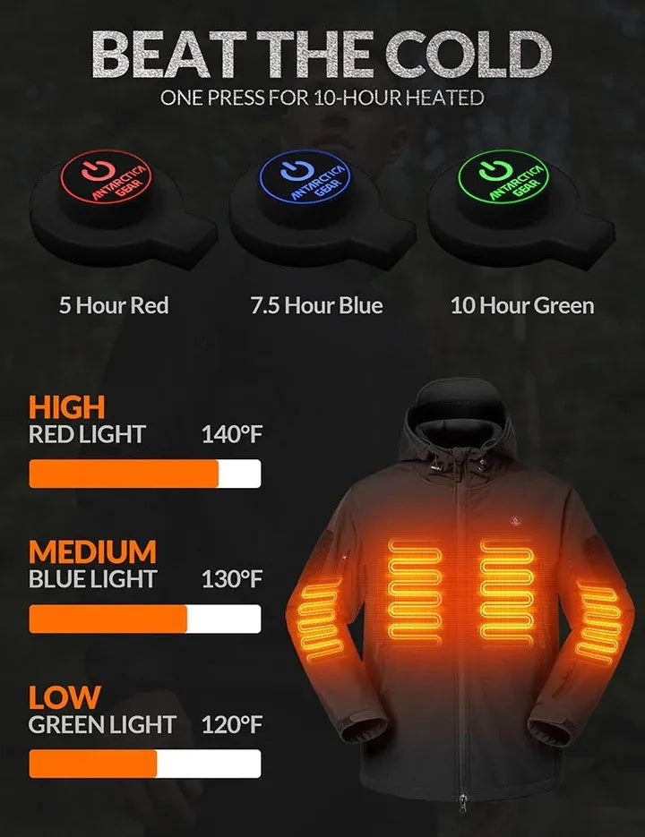 Men’s Smart Heated Jacket – ANTARCTICA GEAR™ Thermal Winter Coat Fashion