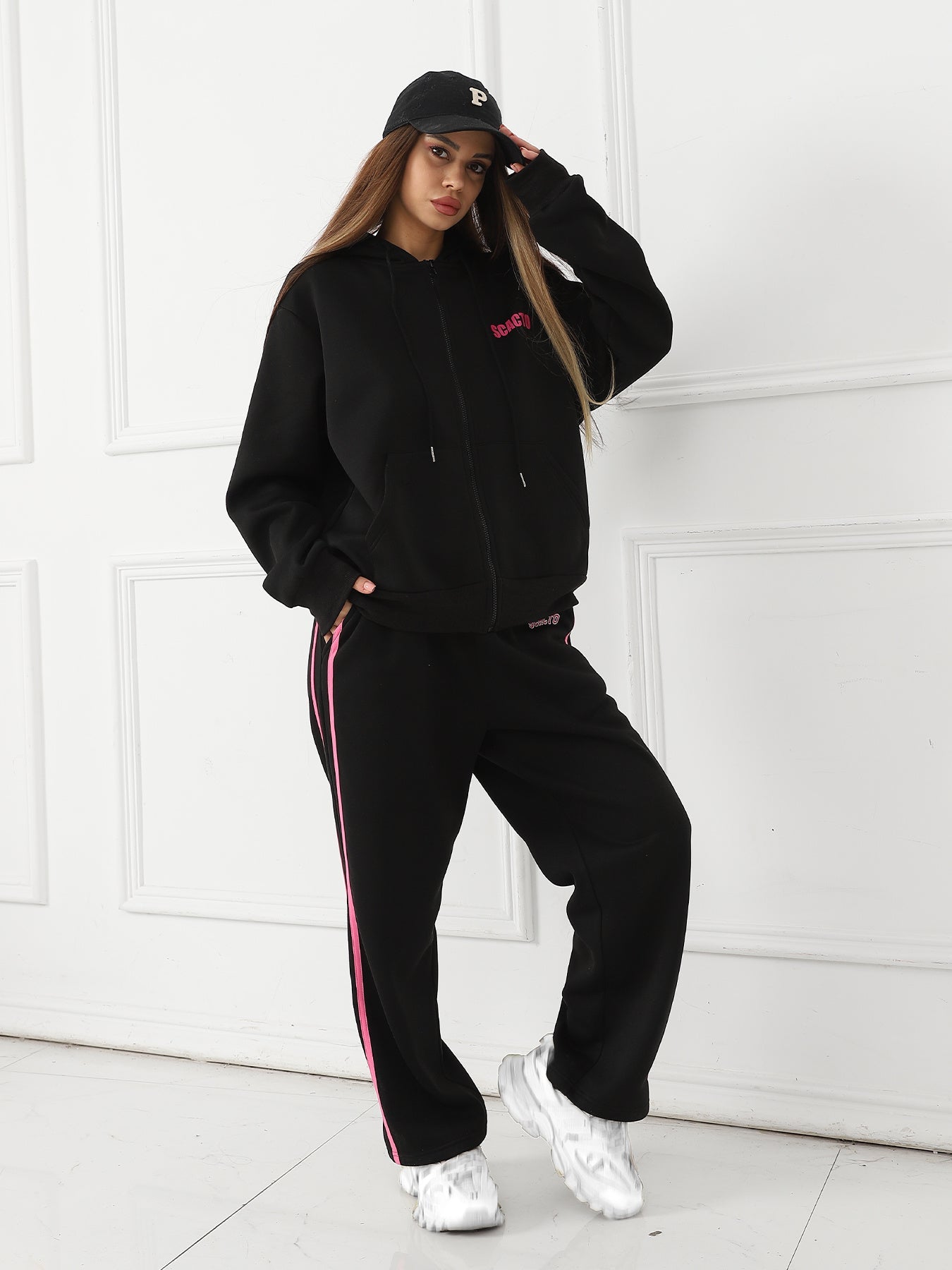 Cozy Hoodie Set for Women – Long Sleeve Loungewear Tracksuit Outfit Fashion