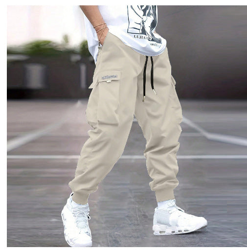 rendy Cargo Pants for Men – Casual Outdoor Street Style with Drawstring Waist Fashion