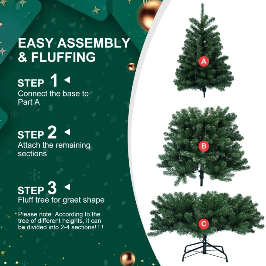 Premium Artificial Christmas Tree – Realistic Branches & Easy Setup for a Magical Holiday! Home