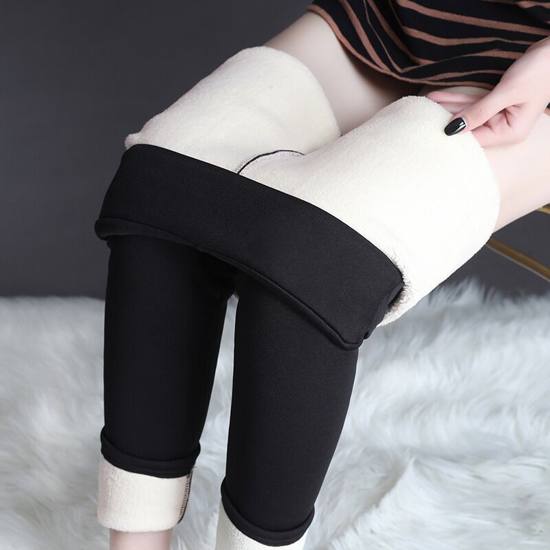 Warm Fleece Winter Leggings – Thick High-Stretch Cashmere Pants for Women Fashion