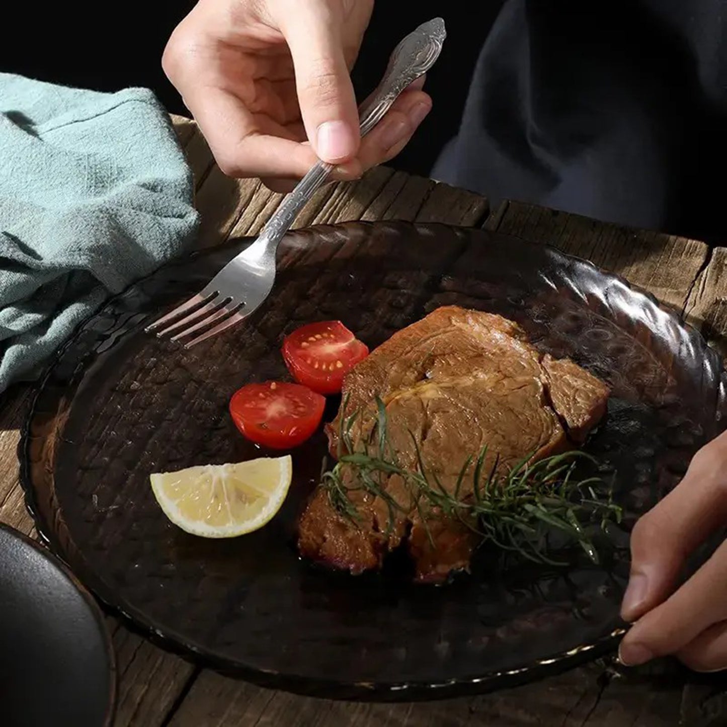 Premium Stainless Steel Cutlery Set – Fork Knife Spoon Teaspoon 4-Piece - USA