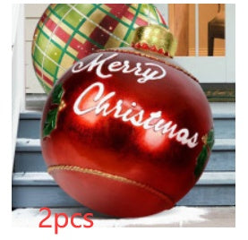 Large 60CM PVC Christmas Ball – Inflatable Xmas Ornament for Yard or Tree Home