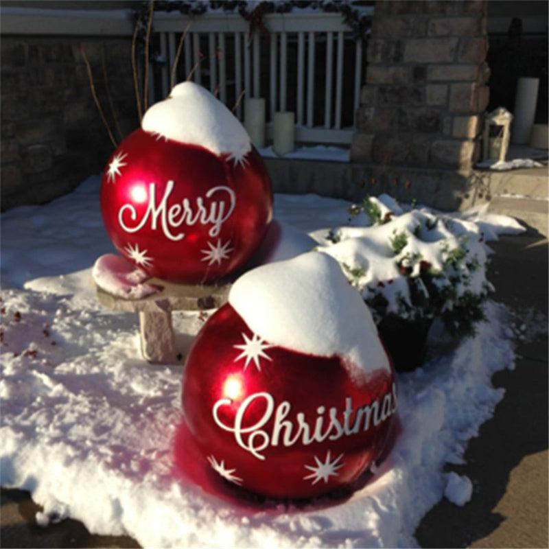 Large 60CM PVC Christmas Ball – Inflatable Xmas Ornament for Yard or Tree Home