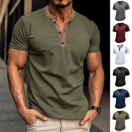 Classic V-Neck Polo – Lightweight Short-Sleeve Summer T-Shirt for Menmens polo Fashion