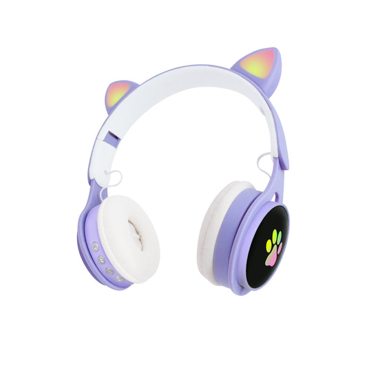 QIYU Cute Cat Ear Headphones for Kids – High Quality Bass Sound