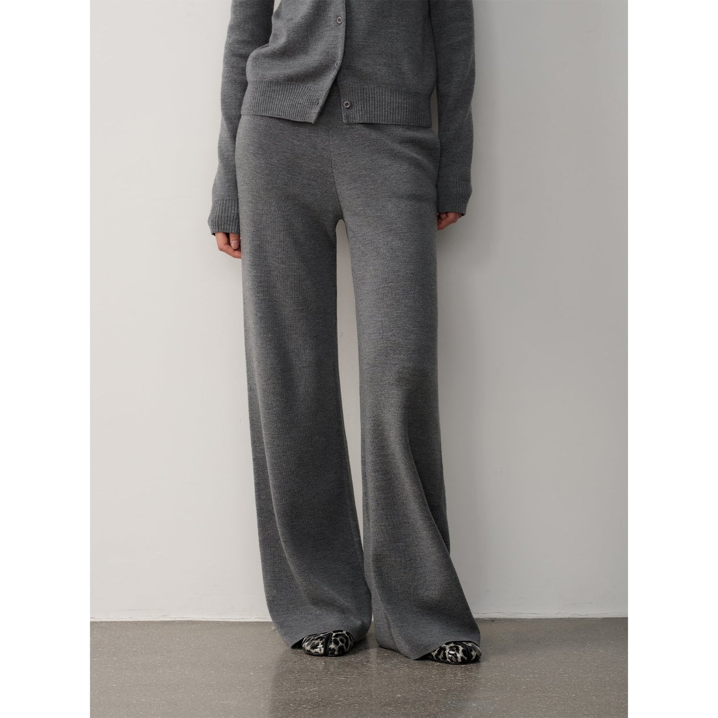 Lazy Urban Merino Wool Knit Set – Polo Cardigan & Pants