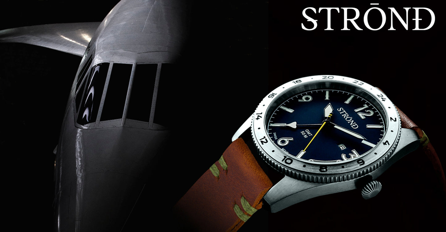 Luxury Stainless Steel Watch – Blue Dial with GMT Function