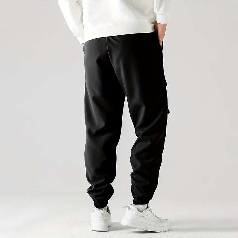 Men’s Wear-Resistant Cargo Pants – Straight Ankle Tie Casual Overalls Fashion