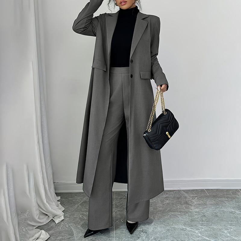 Elegant Blazer Pant Set – Women’s Formal Office 2-Piece Suit for Workwear Fashion