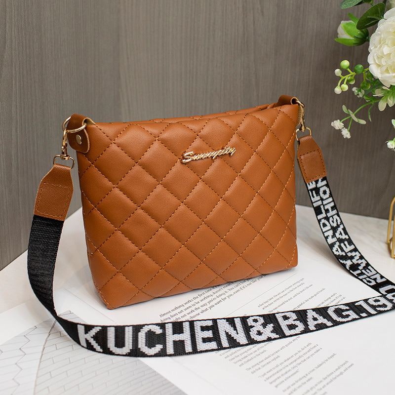 Luxury Lingge Embroidered Shoulder Bag – Stylish Women’s Crossbody Purse