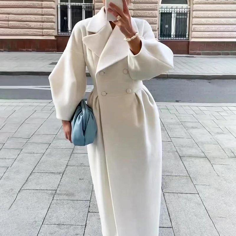 Oversized Long Coat – Women’s Double-Breasted Winter Trench for Casual Chic Style Fashion