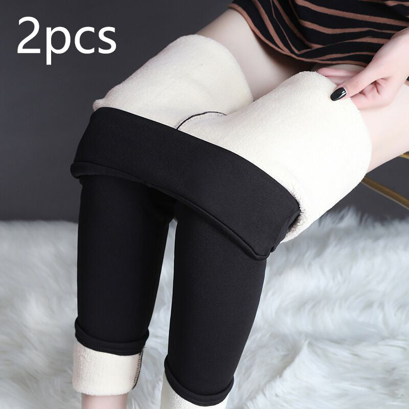 Warm Fleece Winter Leggings – Thick High-Stretch Cashmere Pants for Women Fashion