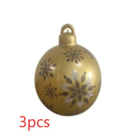 Large 60CM PVC Christmas Ball – Inflatable Xmas Ornament for Yard or Tree Home