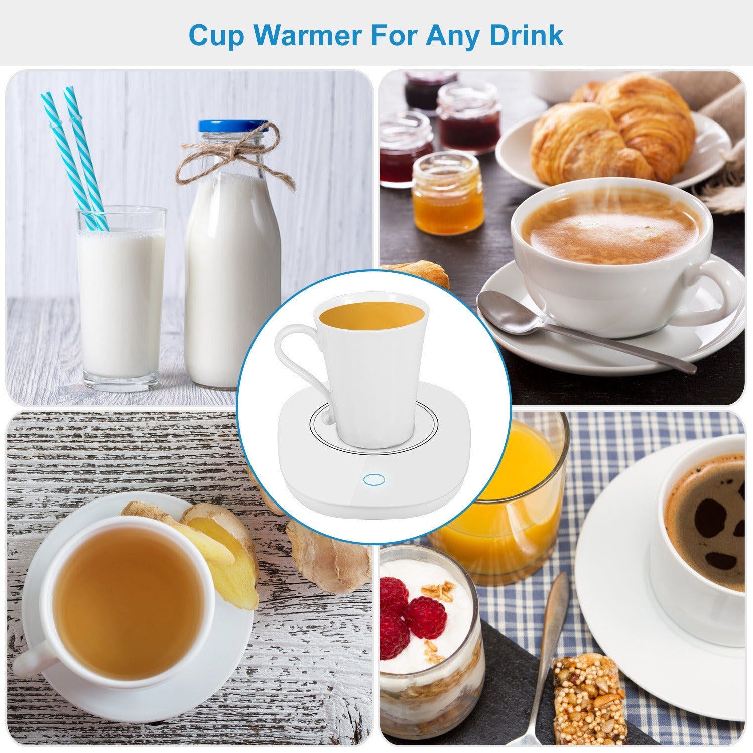 Smart Coffee Mug Warmer – Auto Shut Off Electric Cup Heater Pad for Home & Office Electronics