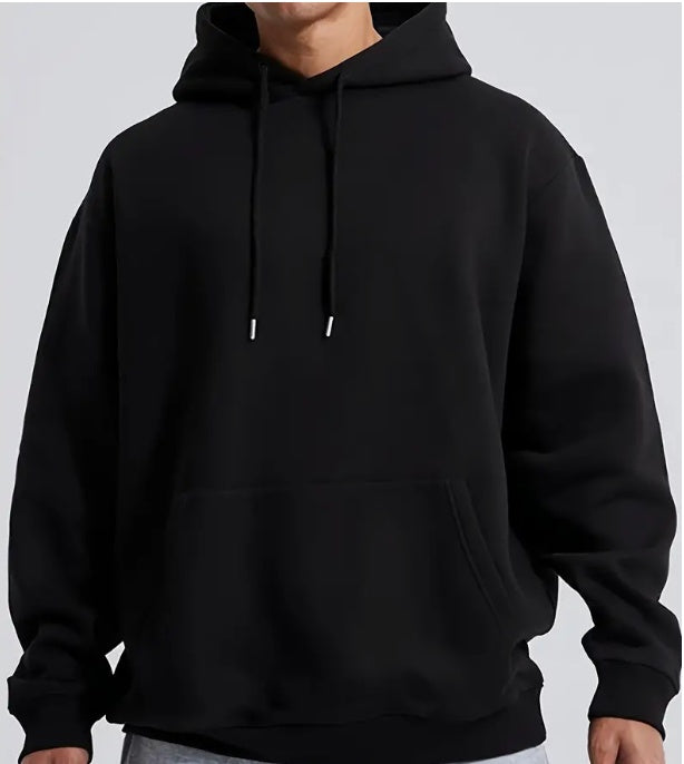 Modern Men’s Hoodie – Comfortable Solid Color Jumper for Daily Style Fashion