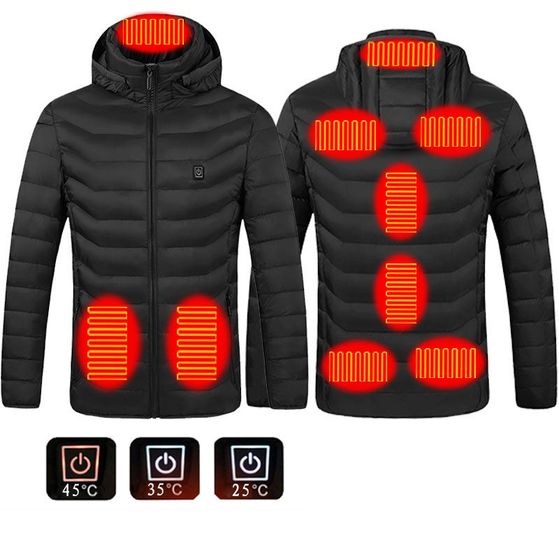 Rechargeable Heated Jacket for Men – Winter Thermal Coat with USB Power Heating Pads Fashion