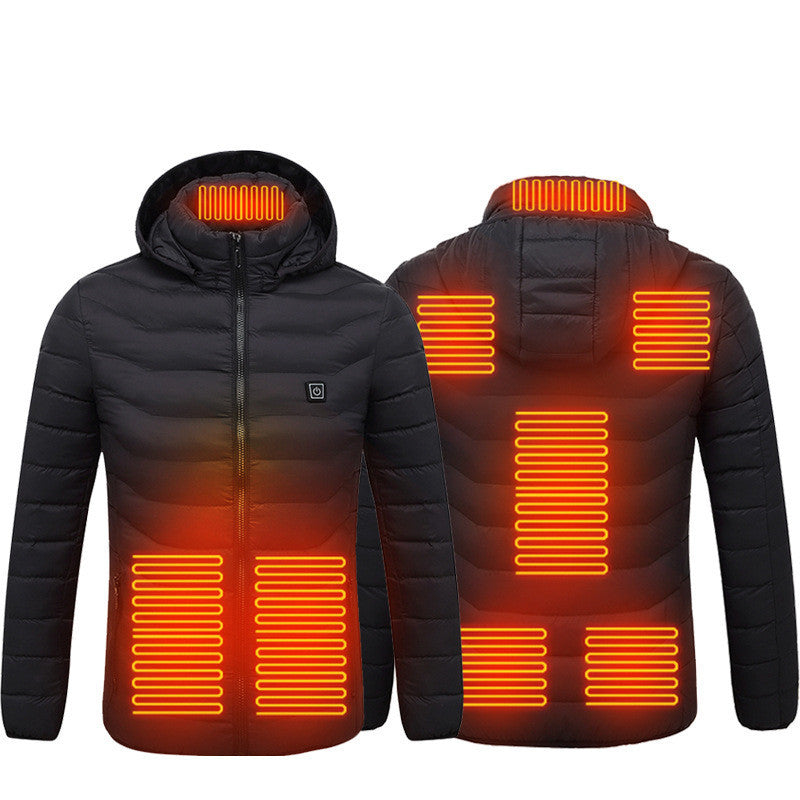 Rechargeable Heated Jacket for Men – Winter Thermal Coat with USB Power Heating Pads Fashion