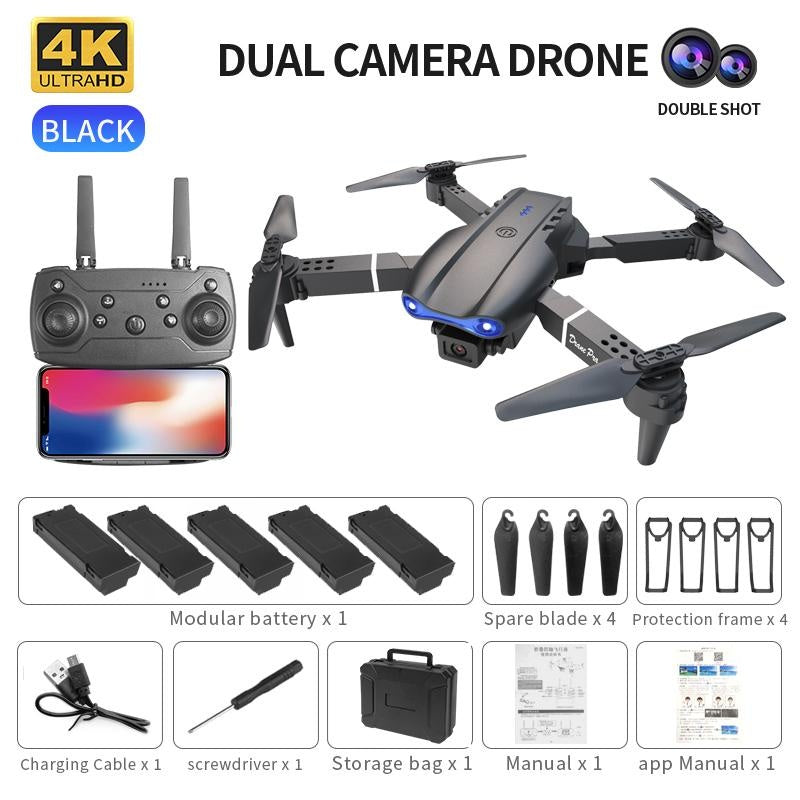 HD Dual Camera E99Pro Drone – Foldable, Lightweight & Powerful