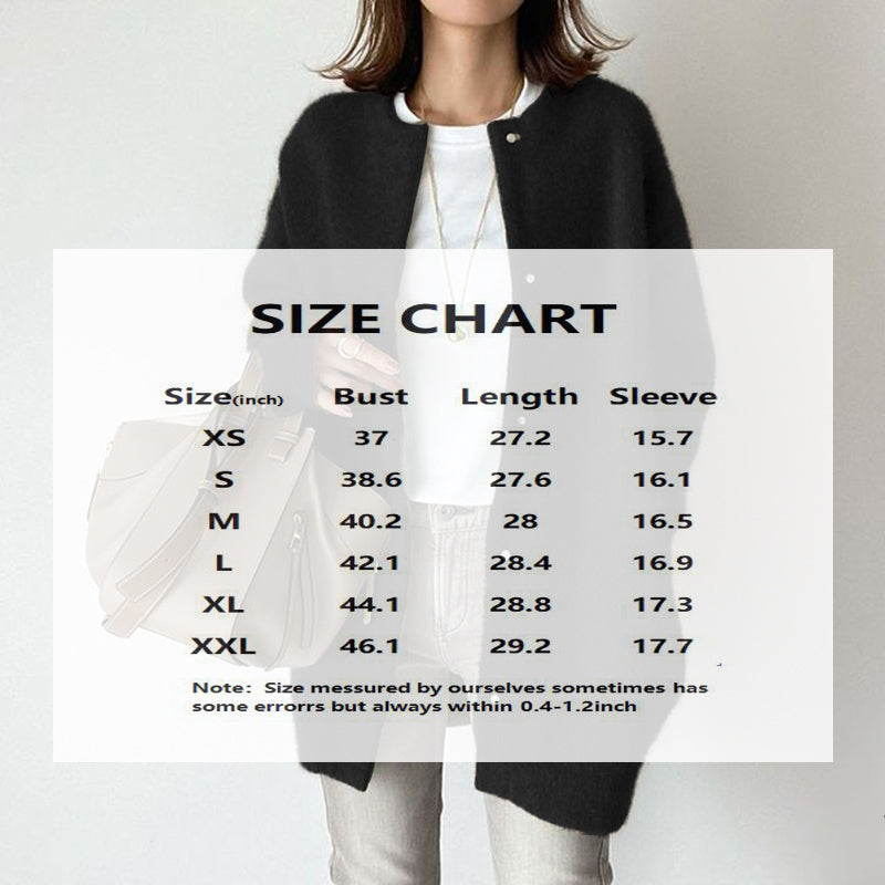 Elegant Solid Color Overcoat – Women’s Wool-Like Casual Fall Outwear Fashion