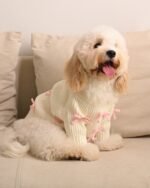 Pink Bow-3D Motif Pet Sweater