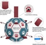 Dog Toys Soccer Ball with Straps, Interactive Toys for Tug of War, Dog Balls for Small Medium Dog - Image 2